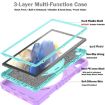 Samsung Galaxy Tab A8 X200 Hybrid Case with Strap, Purple Cyan - 3