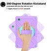 Samsung Galaxy Tab A8 X200 Hybrid Case with Strap, Purple Cyan - 4