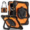 iPad Pro 13 2024 Black Orange Contrast Robot Silicone Case - 1