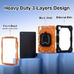 iPad Pro 13 2024 Black Orange Contrast Robot Silicone Case - 3