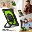 iPad Pro 13 2024 Black Yellow Green Hybrid Silicone Case - 2