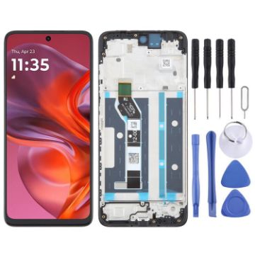 OEM LCD Screen Digitizer Full Assembly with Frame for Moto G05 - 1