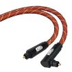 EMK 5m Orange Swivel 90 Rotatable Optical Audio Cable - 3