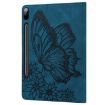 Galaxy Tab S9 FE+/S9+/S8+ Blue Butterfly Leather Case - 3