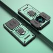 Realme 12+ 5G Camshield Shockproof Phone Case with Holder - Green - 2