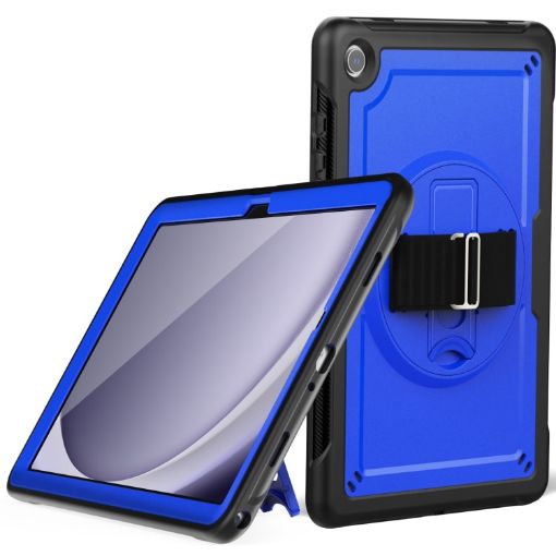 Samsung Galaxy Tab A9+ Honeycomb Grip Stand Tablet Case (Dark Blue) - 1