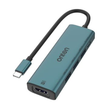 Onten UC123 5-in-1 USB-C to HDMI + USB3.0 Hub Docking Station - 1