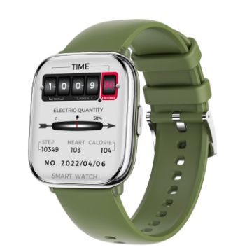 HD12 1.75" Green IP68 Waterproof Smart Watch with Blood Oxygen Monitor - 1