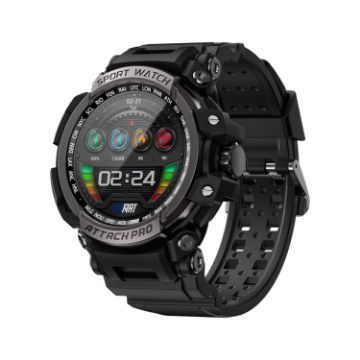 LOKMAT ATTACK Pro 1.39" BT5.1 Smart Watch, Health Monitor, Silver Black - 1