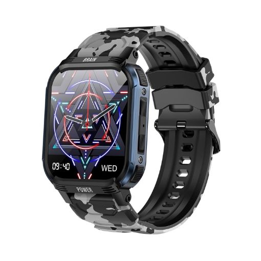 LEMFO LT08 Smart Watch 1.85" Screen, Bluetooth Calls, Blue Black - 1