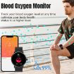 LEMFO LF35 1.43" AMOLED Smart Watch, Blood Oxygen, Silicone Strap, Black - 6