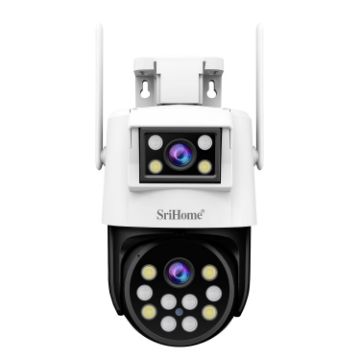 SriHome SH048 2MP Night Vision Dual Lens IP Camera (US Plug) - 1