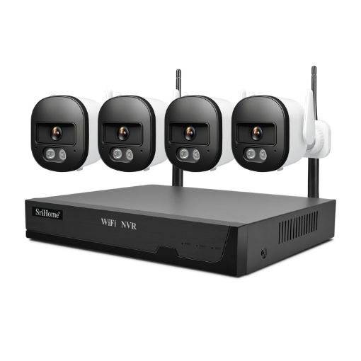 SriHome Ultra HD 4 Channel WiFi NVR Set (UK Plug) NVS001E-IPC056 - 1