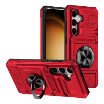Samsung A15 5G Shockproof Case with Ring Holder (Red) - 1