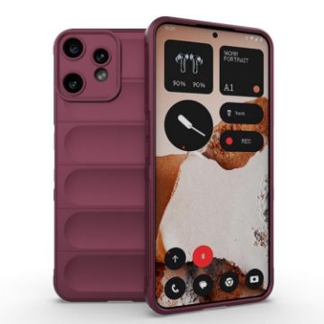 Nothing CMF Phone 2 Pro 5G Case Wine Red TPU + Flannel Shield - 1