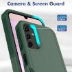 2 in 1 PC + TPU Phone Case for Samsung Galaxy A14 4G/5G (Dark Green) - 5