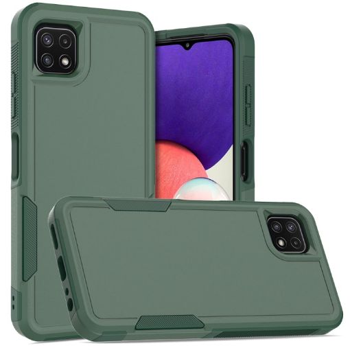 Samsung Galaxy A22 5G Phone Case, 2 in 1 PC + TPU, Dark Green - 1