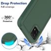 Samsung Galaxy A22 5G Phone Case, 2 in 1 PC + TPU, Dark Green - 3