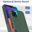 Samsung Galaxy A22 5G Phone Case, 2 in 1 PC + TPU, Dark Green - 5