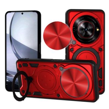 ZTE nubia Focus/Blade A75 5G Red CD Texture Magnetic Phone Case - 1