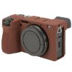 Sony ILCE-6700/A6700 Litchi Texture Silicone Case (Coffee) - 1