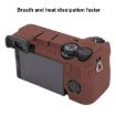 Sony ILCE-6700/A6700 Litchi Texture Silicone Case (Coffee) - 6