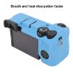 Sony ILCE-6700/A6700 Blue Litchi Silicone Protective Case - 6