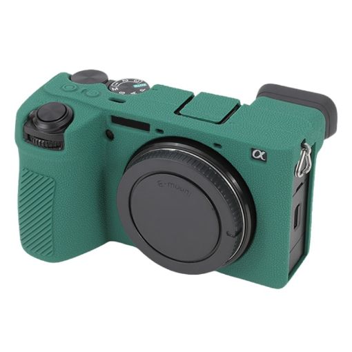 Green Litchi Texture Silicone Case for Sony ILCE-6700/A6700 - 1