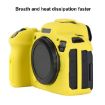 Canon EOS R6 Mark II Yellow Litchi Texture Silicone Case - 6