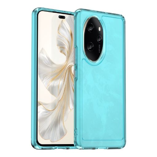 Honor 100 Pro Candy Series TPU Phone Case - Transparent Blue - 1