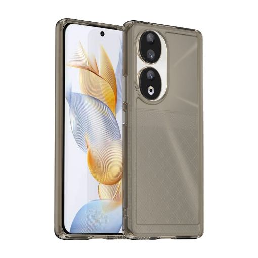 Honor 90 TPU Phone Case - Candy Series Transparent Grey - 1