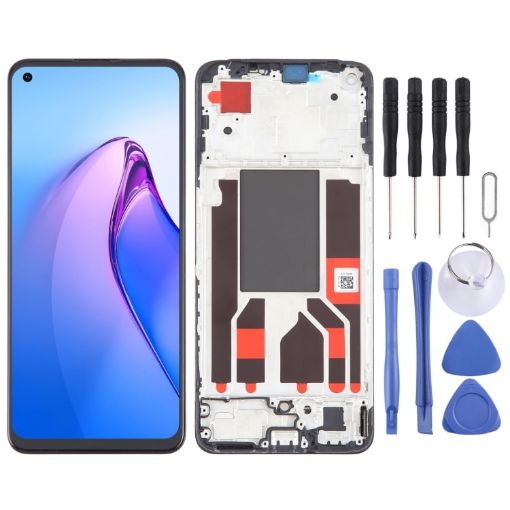 OPPO Reno8 5G Original AMOLED LCD Screen Assembly with Frame - 1