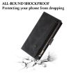Moto G86 Power RFID Leather Case, Retro Frosted, Black - 6