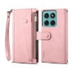 Moto G86 Power ESEBLE Retro Frosted RFID Leather Case (Rose Gold) - 1