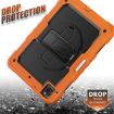 iPad Pro 13 2024 Protective Case Silicone Hybrid (Orange+Black) - 3