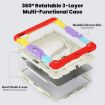 iPad Pro 13 2024 Silicone Hybrid PC Rainbow Red Case - 5
