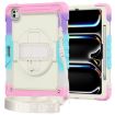 iPad Pro 13 2024 Rainbow Pink Silicone Hybrid Protective Case - 2