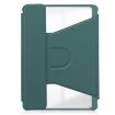 iPad Pro 13 2024 Dark Green Transparent Leather Case with Keyboard - 3