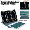 iPad Pro 13 2024 Dark Green Transparent Leather Case with Keyboard - 5