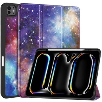 iPad Pro 13 2024 Leather Case with Pen Tray (Milky Way Nebula) - 1