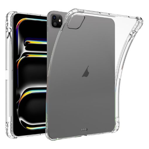 iPad Pro 13 2024 Transparent TPU Shockproof Case with Pen Slot - 1