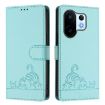 Vivo S30 Pro Mini Cat Rat RFID Leather Case with Lanyard Mint Green - 2