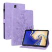 Lily Embossed Leather Case for Samsung Galaxy Tab S4 10.5 (Purple) - 1
