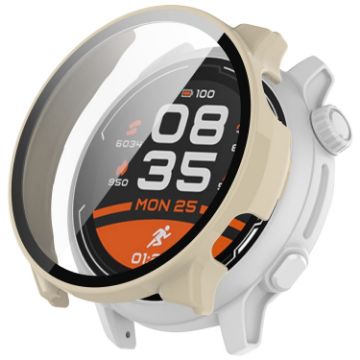 COROS Pace 2 PC + Tempered Film Watch Protective Case (Ivory White) - 1