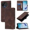 TCL 60 SE NxtPaper/605 Embossed Leather Phone Case - Brown - 1