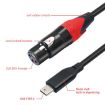 TY03RE Type-C to XLR Female 2m Audio Cable for Microphone (Black) - 3