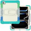 iPad Pro 13 2024 Camouflage Blue Silicone Case with Strap & Holder - 2