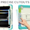 iPad Pro 13 2024 Camouflage Blue Silicone Case with Strap & Holder - 4