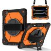 iPad Pro 2024 Black Orange Robot Silicone Hybrid Case - 1