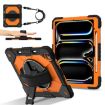 iPad Pro 2024 Black Orange Robot Silicone Hybrid Case - 2
